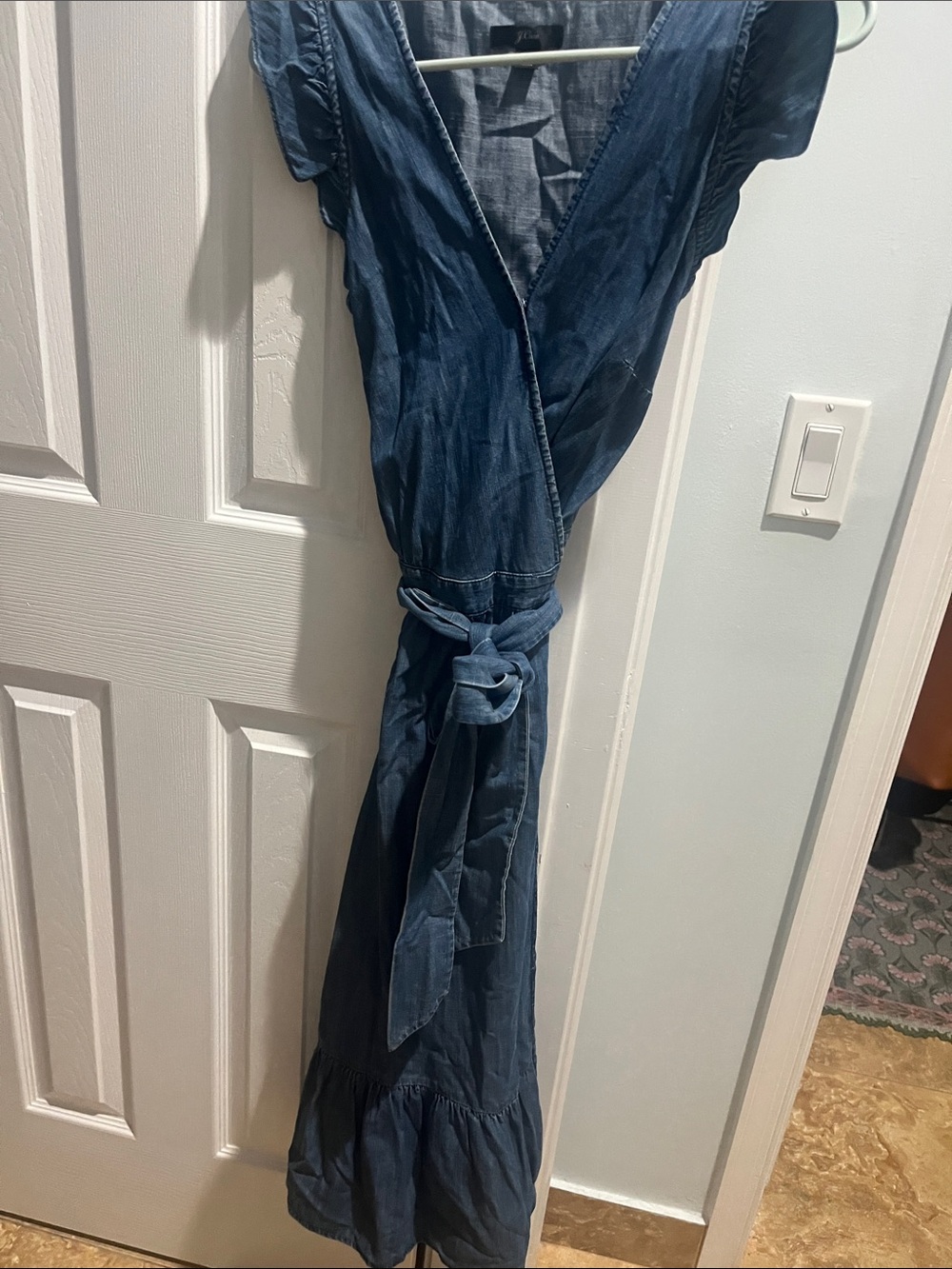 JCrew denim wrap dress